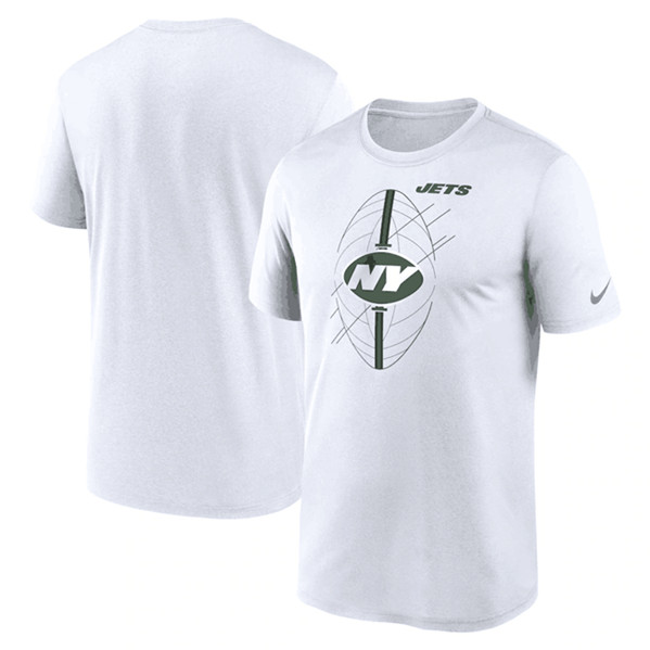 Men's New York Jets White Legend Icon Performance T-Shirt